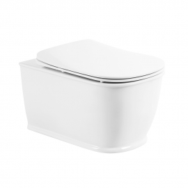 Унитаз подвесной, сиденье микролифт Belbagno Prado 53x37x37 см, арт: BB10150CH + BB10150SC