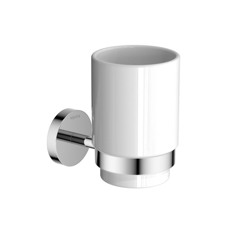 Стакан с держателем Акватек БЕТТА 8x12x11 см, арт: AQ4604CR