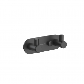 Крючок двойной, черный матовый Акватек ЕВРОПА 11x4x4 см, арт: AQ4102MB