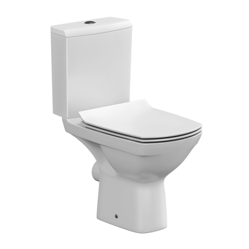 Унитаз-компакт безободковый, сидение с микролифтом Cersanit CARINA 64x35x79 см, арт: S-KO-CAR011-3/5-CON-S-DL-w