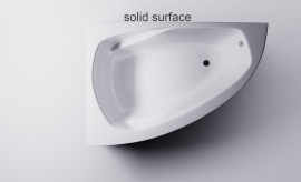 Ванна левая литьевой мрамор SOLID Astra-Form ТИОРА 155x105x67 см, арт: 01010084
