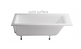 Ванна литьевой мрамор SOLID с щелевым переливом донный клапан белый матовый Astra-Form НЕЙТ 170x75x66 см, арт: 01010091+08010054