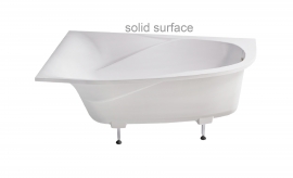 Ванна левая литьевой мрамор SOLID Astra-Form СЕЛЕНА 170x100x64 см, арт: 01010080
