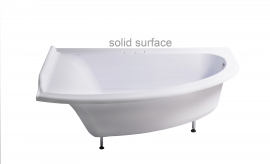Ванна левая литьевой мрамор SOLID Astra-Form АНАСТАСИЯ 182x125x78 см, арт: 01010063