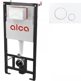 Инсталляция для унитаза + крепеж + кнопка Алка Пласт AM 18x50x112 см, арт: AM101/1120-4:1RU + M670-0001