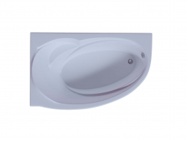 Ванна акриловая левая с каркасом и экраном Aquatek БЕТТА 160x97x67 см, арт: BET160-0000027