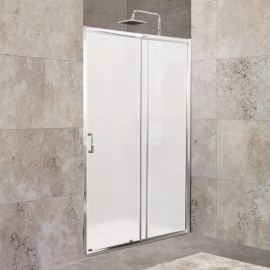 Дверь для душа распашная хром / прозрачное Belbagno UNIQUE 110-125x6x190 см, арт: UNIQUE-BF-1-110/125-C-Cr