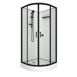 Душевая кабина черная Тритон ПРАЙМ-БЛЭК 90x90x220 см, арт: Щ0000071582