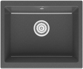 Мойка кухонная, графит POINT СИДЛИ 55x46x21 см, арт: PN3007GR