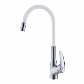 Смеситель для кухни (гибкий излив) Белый LEMARK LINARA 23x10x43 см, арт: LM0415C-White