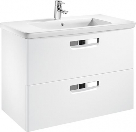 Тумба с раковиной белый ПВХ Рока GAP 80x44x64 см, арт: ZRU9302732 + 327470000