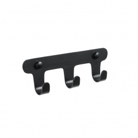 Планка 3 крючка черная Fixsen PRACTICA 21x7x3 см, арт: FX-805B-3