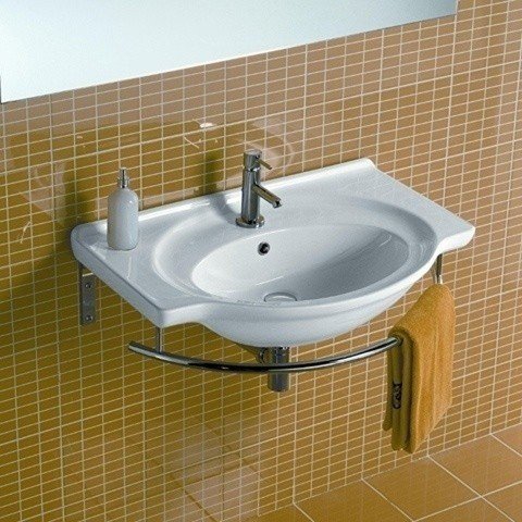 Раковина с полотенцедержателем Хатрия SHIRLEY 75x50x19 см, арт: Y0DS01 + YR4701 + Y0Q001+Y0PV01